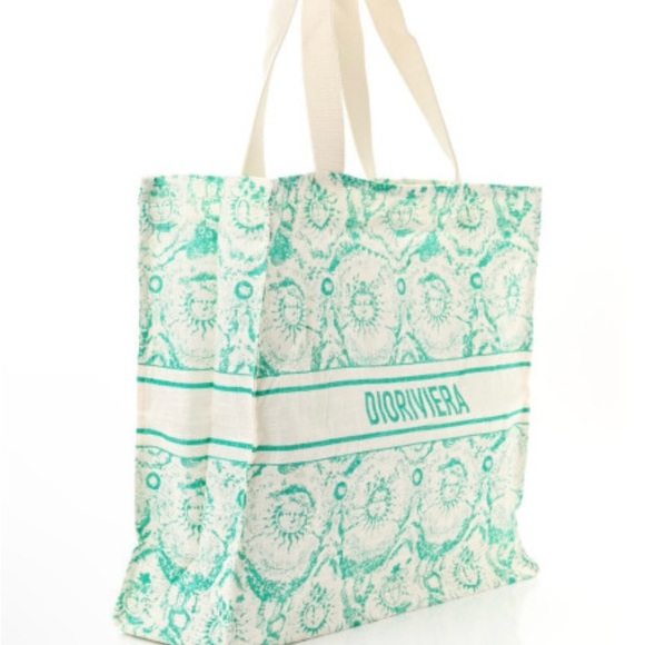 Dioriviera Toile de Jouy Soilel Aquamarina Tote New in bag - Picture 2 of 5